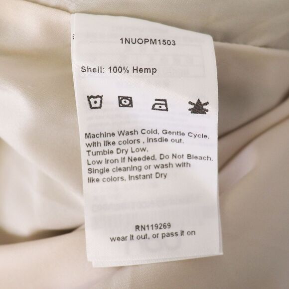 Nau Hera Dress II Mint Blue 100% Hemp Maxi Sundress Side Slit Pockets Medium - Picture 9 of 10